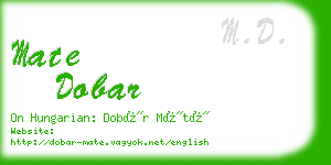 mate dobar business card